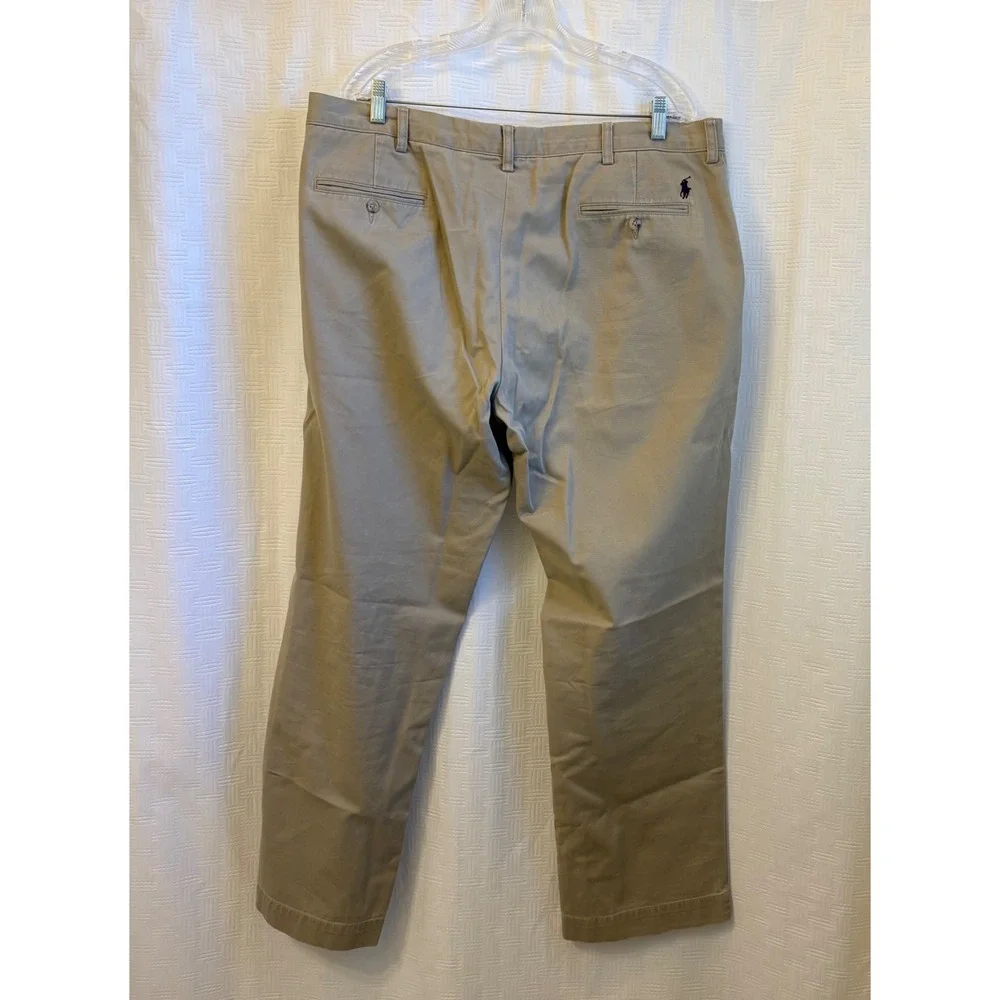 Polo Ralph Lauren Preston Pant Mens 40x32 Tan Chino Cotton Straight Trousers‎